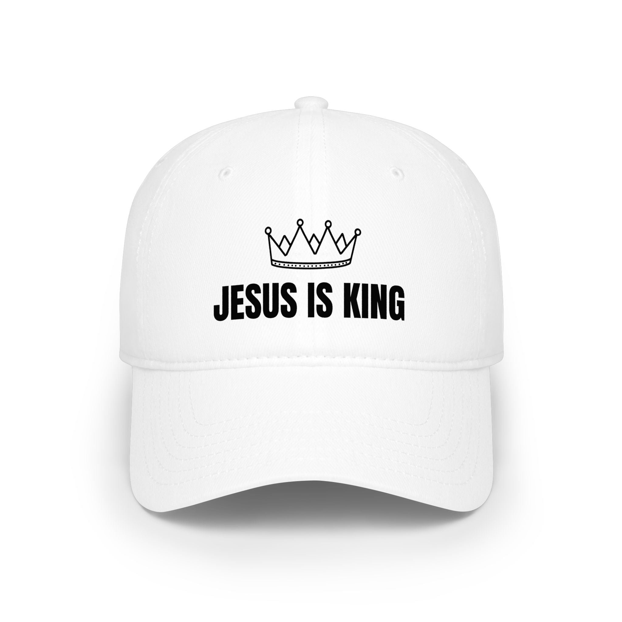 Jesus Is King crown Baseball Cap | Christian faith hat