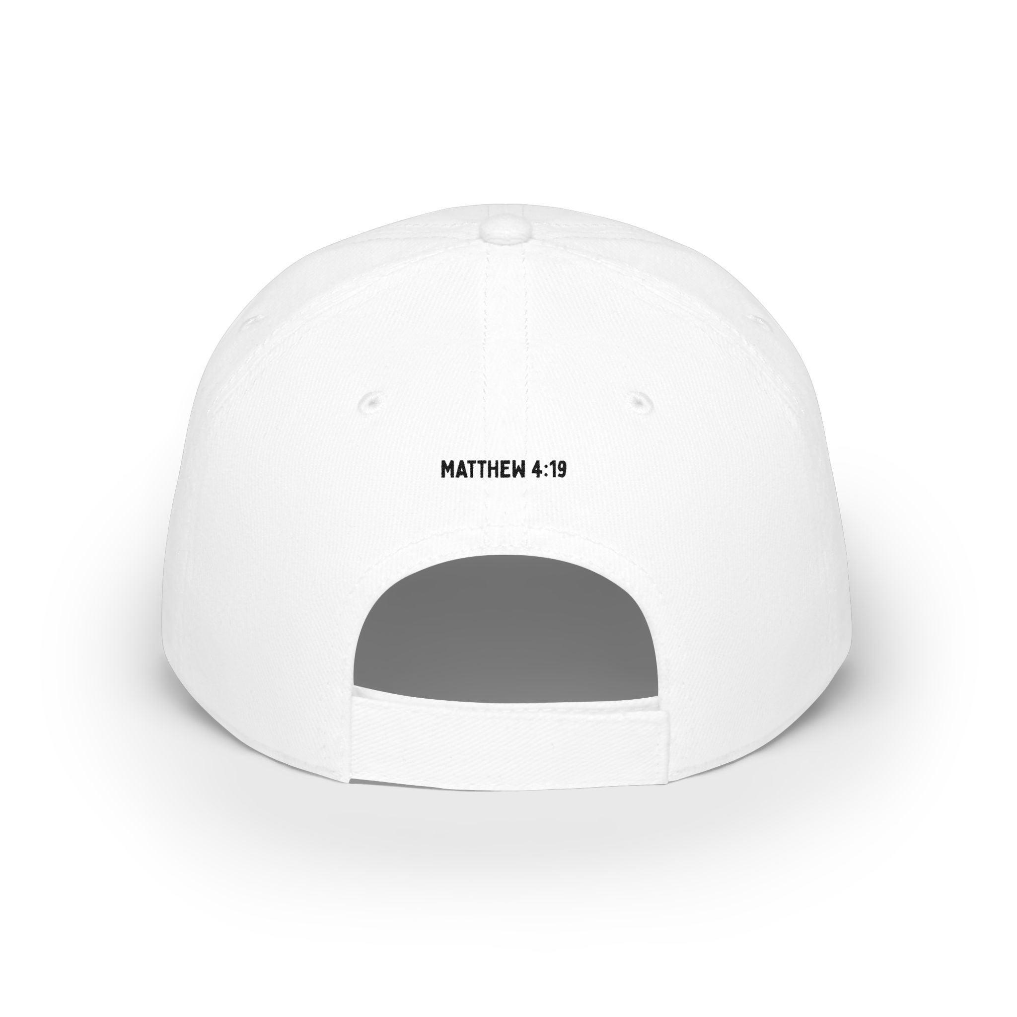 Hooked on Jesus Low Profile Cap | Christian Scripture Matthew 4:19 Hat