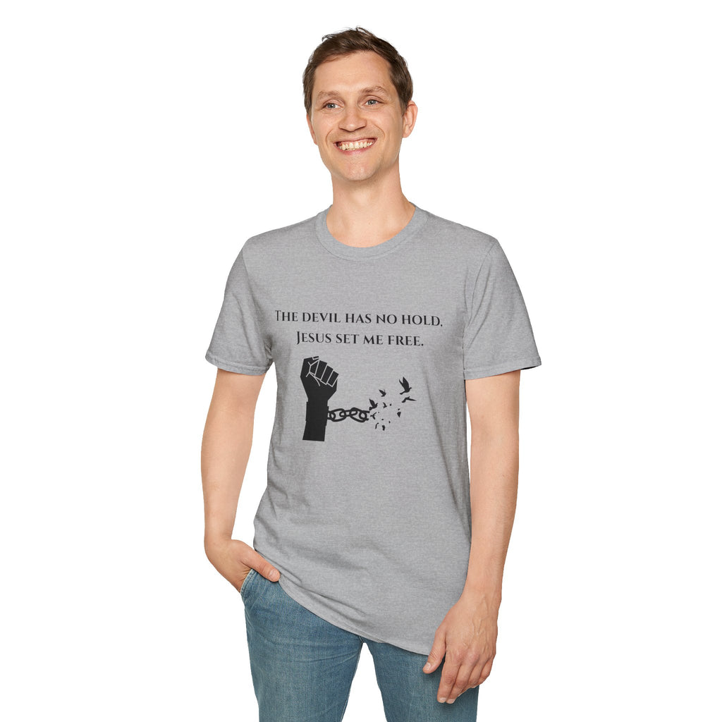 The Devil Has No Hold Jesus Set Me Free T-Shirt | Christian Faith Tee